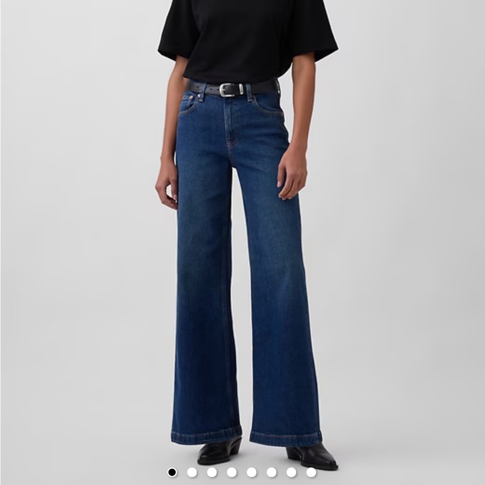 GAP High Rise Stride Wide-Leg Jeans